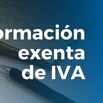 Formación exenta de IVA